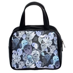 Ghosts Blue Sinister Helloween Face Mask Classic Handbags (2 Sides)