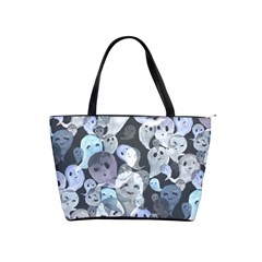 Ghosts Blue Sinister Helloween Face Mask Shoulder Handbags by Mariart