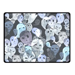 Ghosts Blue Sinister Helloween Face Mask Fleece Blanket (small) by Mariart