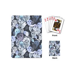 Ghosts Blue Sinister Helloween Face Mask Playing Cards (mini)  by Mariart