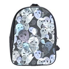 Ghosts Blue Sinister Helloween Face Mask School Bag (xl) by Mariart