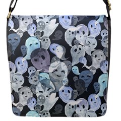 Ghosts Blue Sinister Helloween Face Mask Flap Messenger Bag (s)