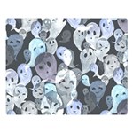 Ghosts Blue Sinister Helloween Face Mask Double Sided Flano Blanket (Large)  80 x60  Blanket Front