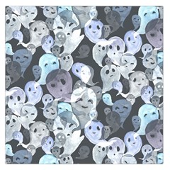 Ghosts Blue Sinister Helloween Face Mask Large Satin Scarf (square)