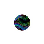 Aurora Wave Colorful Space Line Light Neon Visual Cortex Plate 1  Mini Magnets Front