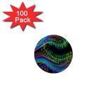 Aurora Wave Colorful Space Line Light Neon Visual Cortex Plate 1  Mini Magnets (100 pack)  Front