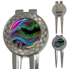 Aurora Wave Colorful Space Line Light Neon Visual Cortex Plate 3-in-1 Golf Divots