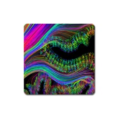 Aurora Wave Colorful Space Line Light Neon Visual Cortex Plate Square Magnet