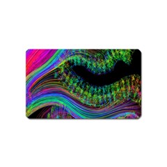 Aurora Wave Colorful Space Line Light Neon Visual Cortex Plate Magnet (name Card) by Mariart