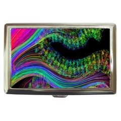 Aurora Wave Colorful Space Line Light Neon Visual Cortex Plate Cigarette Money Cases by Mariart