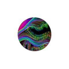 Aurora Wave Colorful Space Line Light Neon Visual Cortex Plate Golf Ball Marker by Mariart