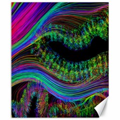 Aurora Wave Colorful Space Line Light Neon Visual Cortex Plate Canvas 8  X 10  by Mariart