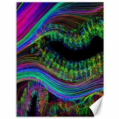 Aurora Wave Colorful Space Line Light Neon Visual Cortex Plate Canvas 36  X 48   by Mariart