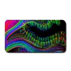 Aurora Wave Colorful Space Line Light Neon Visual Cortex Plate Medium Bar Mats by Mariart