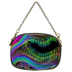 Aurora Wave Colorful Space Line Light Neon Visual Cortex Plate Chain Purses (two Sides)  by Mariart