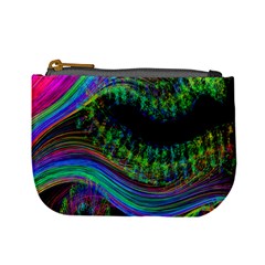 Aurora Wave Colorful Space Line Light Neon Visual Cortex Plate Mini Coin Purses by Mariart