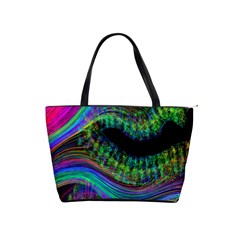 Aurora Wave Colorful Space Line Light Neon Visual Cortex Plate Shoulder Handbags