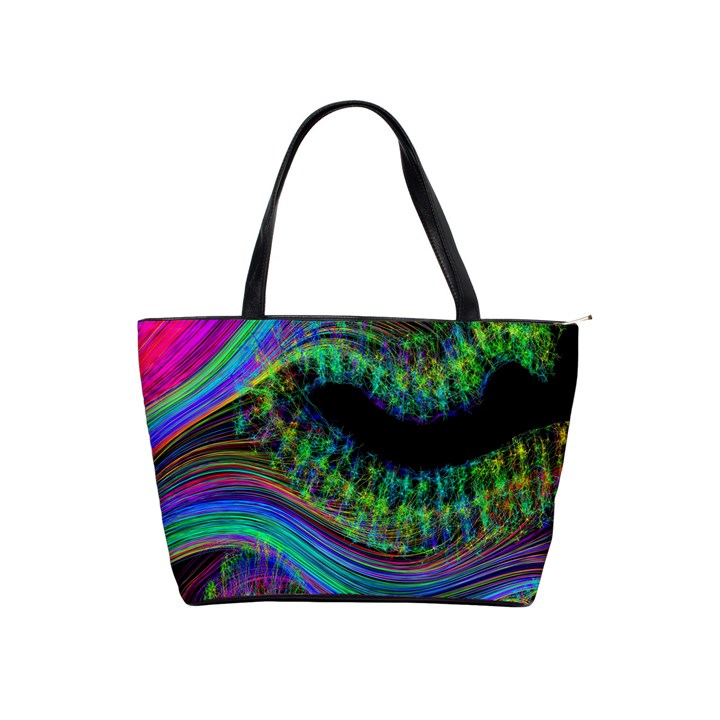 Aurora Wave Colorful Space Line Light Neon Visual Cortex Plate Shoulder Handbags