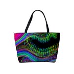 Aurora Wave Colorful Space Line Light Neon Visual Cortex Plate Shoulder Handbags Back