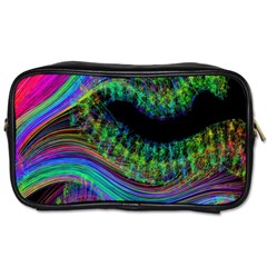 Aurora Wave Colorful Space Line Light Neon Visual Cortex Plate Toiletries Bags by Mariart