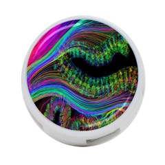 Aurora Wave Colorful Space Line Light Neon Visual Cortex Plate 4-port Usb Hub (one Side) by Mariart