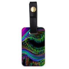 Aurora Wave Colorful Space Line Light Neon Visual Cortex Plate Luggage Tags (one Side)  by Mariart