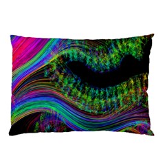 Aurora Wave Colorful Space Line Light Neon Visual Cortex Plate Pillow Case (two Sides) by Mariart