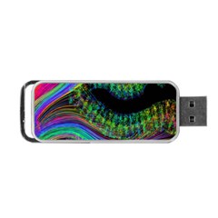 Aurora Wave Colorful Space Line Light Neon Visual Cortex Plate Portable Usb Flash (one Side) by Mariart