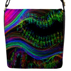 Aurora Wave Colorful Space Line Light Neon Visual Cortex Plate Flap Messenger Bag (s) by Mariart