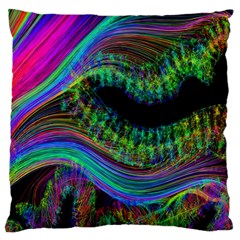 Aurora Wave Colorful Space Line Light Neon Visual Cortex Plate Standard Flano Cushion Case (two Sides) by Mariart