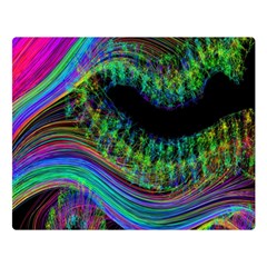 Aurora Wave Colorful Space Line Light Neon Visual Cortex Plate Double Sided Flano Blanket (large)  by Mariart