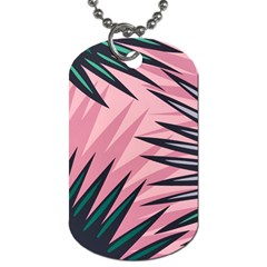 Graciela Detail Petticoat Palm Pink Green Dog Tag (Two Sides)