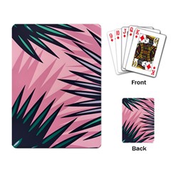 Graciela Detail Petticoat Palm Pink Green Playing Card