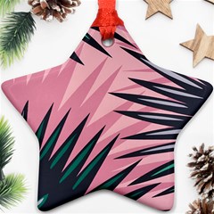 Graciela Detail Petticoat Palm Pink Green Star Ornament (Two Sides)