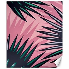 Graciela Detail Petticoat Palm Pink Green Canvas 8  X 10 