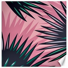 Graciela Detail Petticoat Palm Pink Green Canvas 16  x 16  