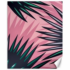 Graciela Detail Petticoat Palm Pink Green Canvas 16  x 20  