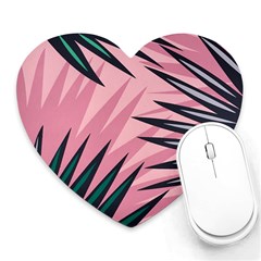 Graciela Detail Petticoat Palm Pink Green Heart Mousepads