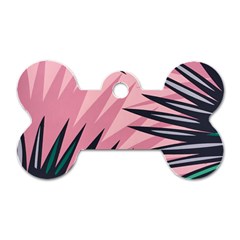 Graciela Detail Petticoat Palm Pink Green Dog Tag Bone (One Side)