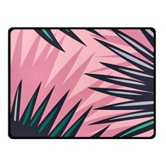 Graciela Detail Petticoat Palm Pink Green Fleece Blanket (Small)