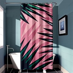 Graciela Detail Petticoat Palm Pink Green Shower Curtain 36  x 72  (Stall) 