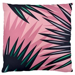 Graciela Detail Petticoat Palm Pink Green Large Cushion Case (Two Sides)