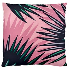 Graciela Detail Petticoat Palm Pink Green Standard Flano Cushion Case (One Side)