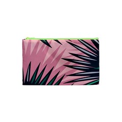 Graciela Detail Petticoat Palm Pink Green Cosmetic Bag (xs) by Mariart