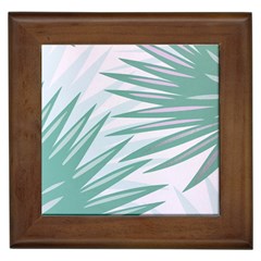 Graciela Detail Petticoat Palm Pink Green Gray Framed Tiles by Mariart