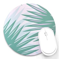 Graciela Detail Petticoat Palm Pink Green Gray Round Mousepads