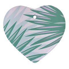 Graciela Detail Petticoat Palm Pink Green Gray Ornament (heart)