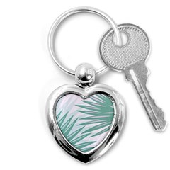 Graciela Detail Petticoat Palm Pink Green Gray Key Chains (heart) 