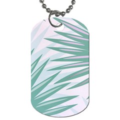 Graciela Detail Petticoat Palm Pink Green Gray Dog Tag (one Side)