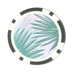 Graciela Detail Petticoat Palm Pink Green Gray Poker Chip Card Guard (10 Pack)